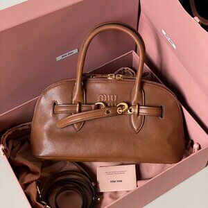 MIUMIU Large Vintage Dark Brown Autumn/Winter Shell Bag